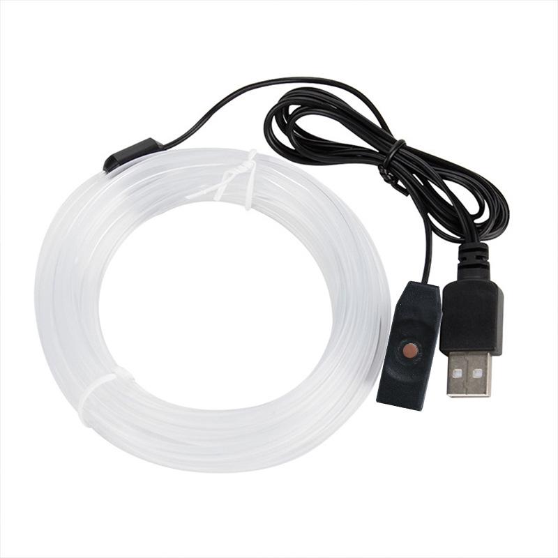 

5M 7-цветная неоновая подсветка центральной консоли салона автомобиля USB RGB светодиодная лента разноцветный