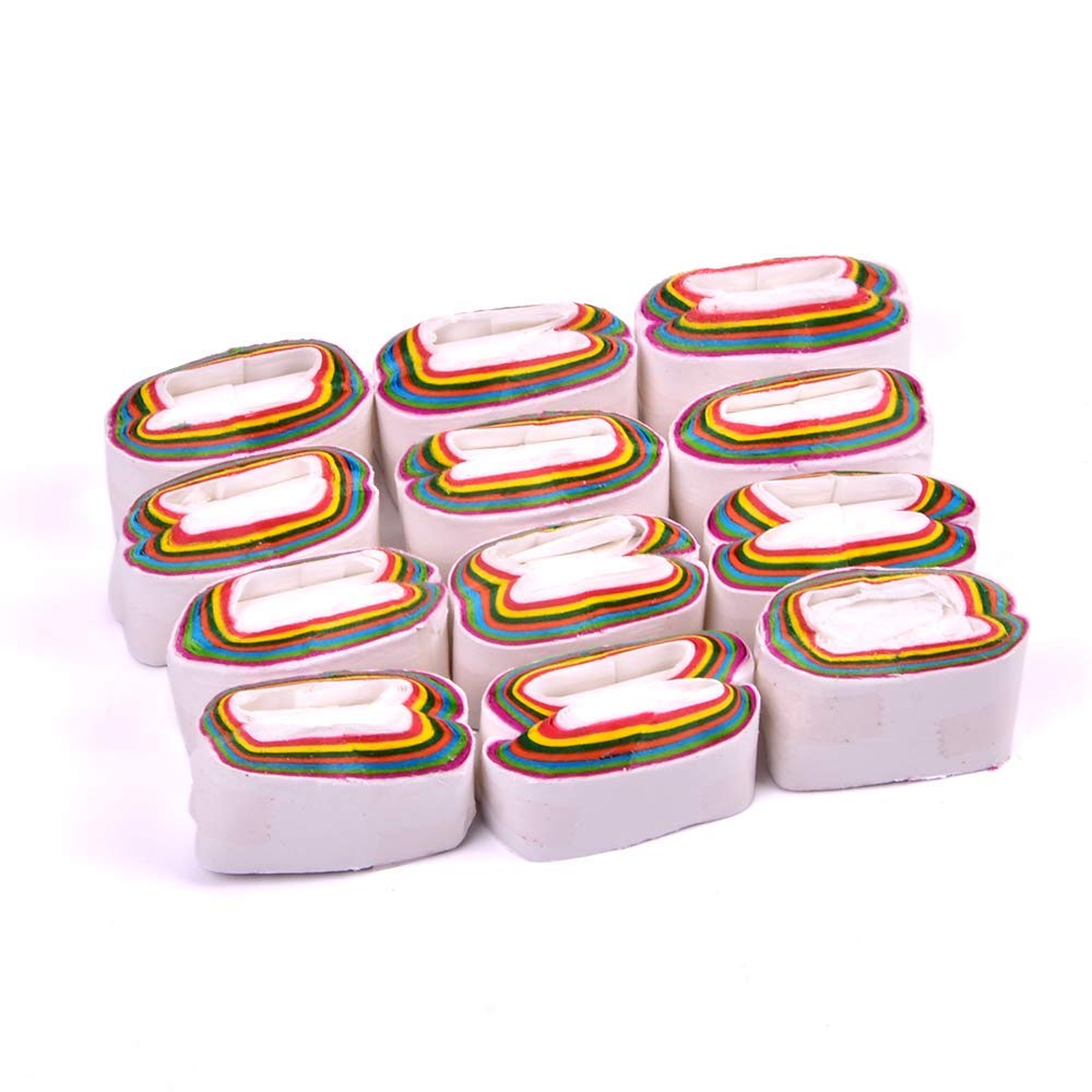 

Doowops Mouse Coil Ribbon Type Magic Trick 12 Pieces Paper Ejection from Mouth Stage Magic Props Rainbow Color 1 Set