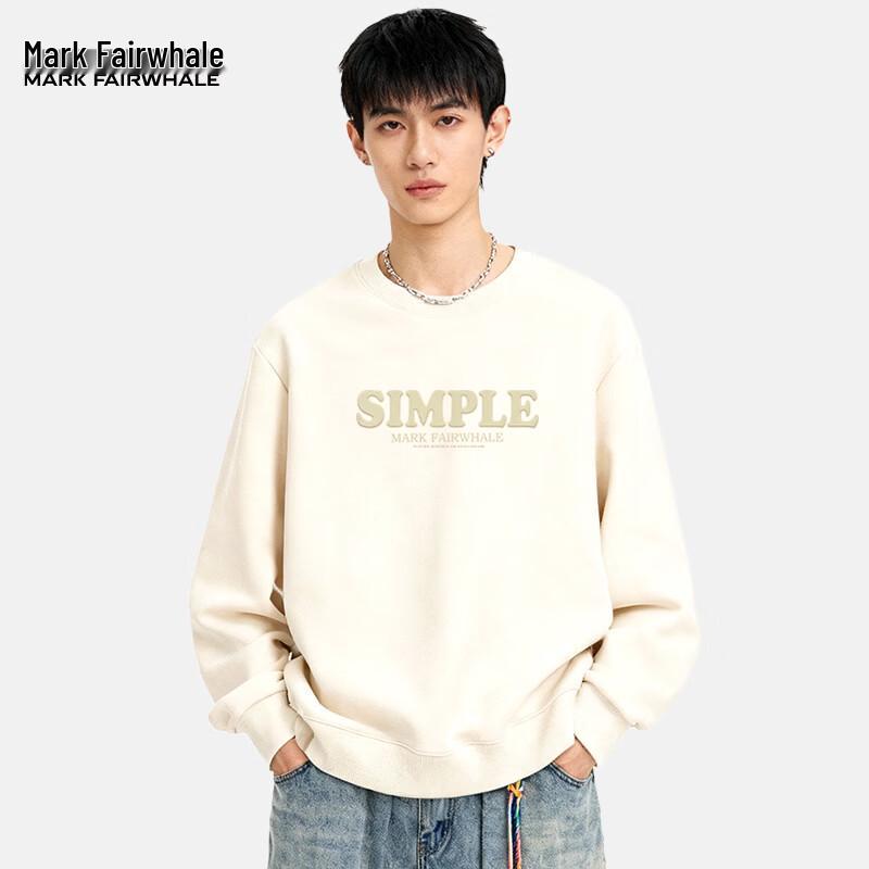 Mark Fairwhale Men s Round Neck Letter Print Sweatshirt 3XL