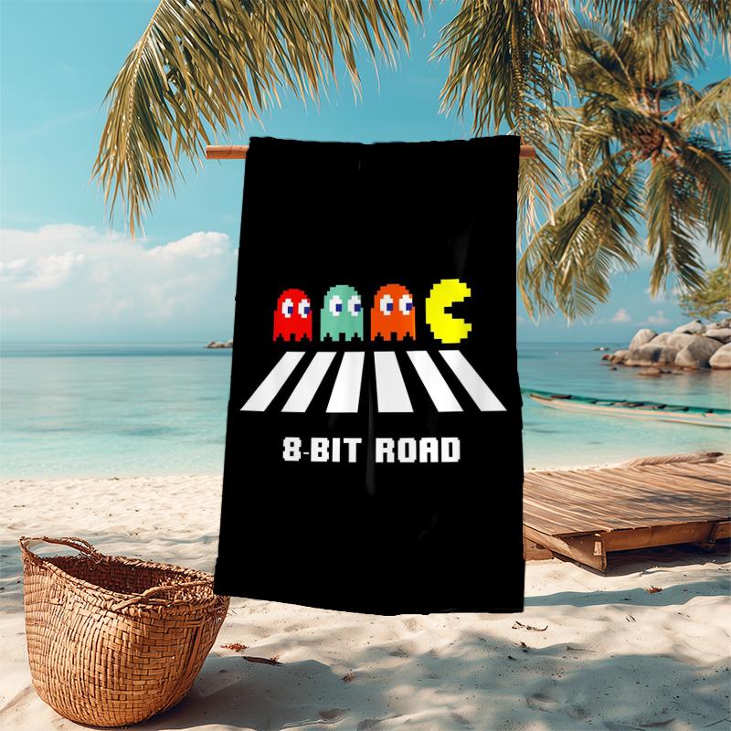 1Pc Pacman Classic Start Beach Towel Microfiber Beach Towel Thin Absorbent For Beach Swimming Yoga Bath Sports 091788