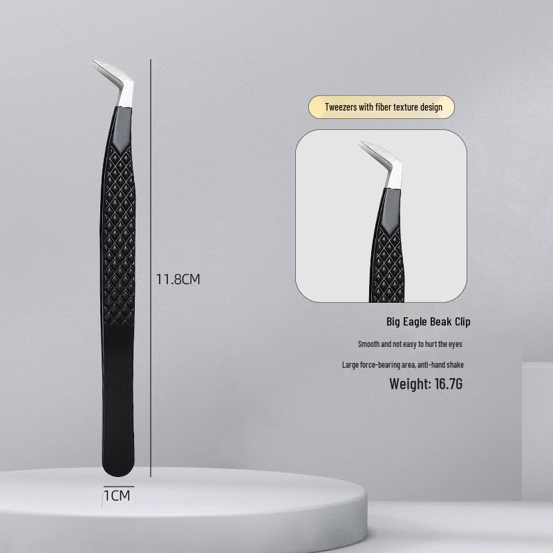 Gold Stainless Steel Precision Eyelash Tweezers for Grafting and Separation