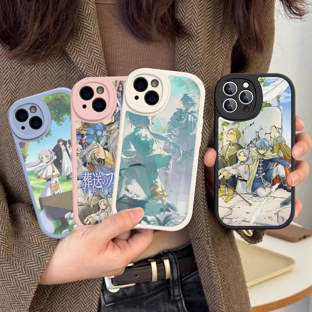 Popular Anime Frieren Beyond Journeys End 1 2 Leather Phone Case For IPhone 15 14 13 Pro Max 12 11 16 Plus Phone Cover