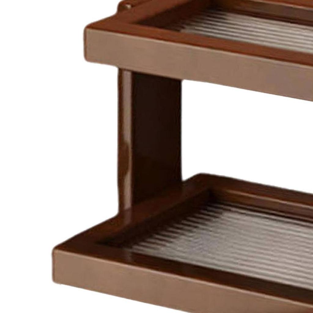 Coffee Mug Organizer Shelf Fashion Double Layer Freestanding Display Shelf Condiment Storage Rack for Collectibles Home Dorm