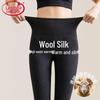 Langsha Women's High-Waist Wool-Silk Blend Thermal Stirrup Leggings