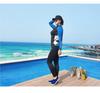 Plus Size Women's Long Sleeve Diving & Surfing Suit - Jellyfish Resistant, Slimming, Split Design, Waterproof Swimsuit with Long Pants.
