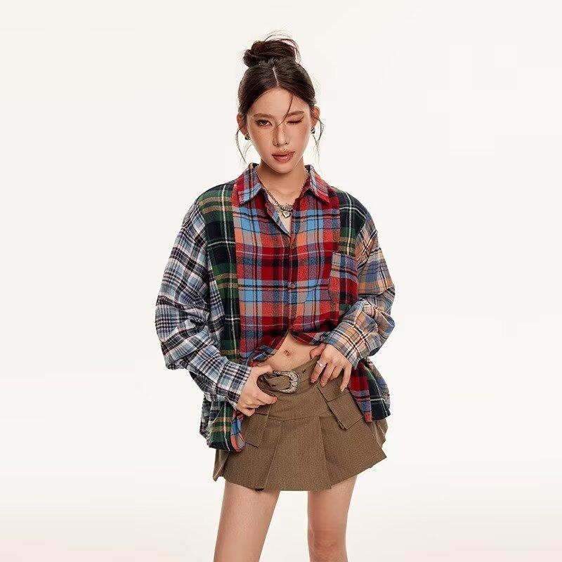 2024 Letter Long Sleeve Shirt Japanese Hong Kong Style Ins Loose Shirt Boys Summer Trendy Versatile Casual Coat