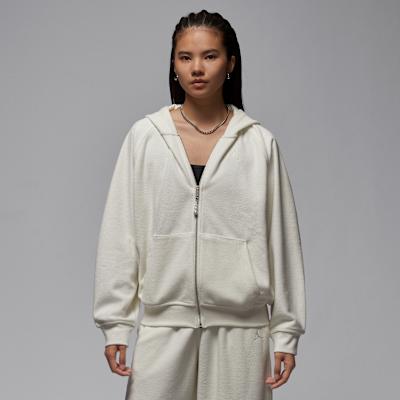 Jordan Sweatshirts Women s Sail White/Sail White Hooded Moderate Cardi M