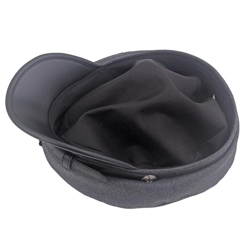 Podzim Zima Námořnický klobouk Loď Kotva Opasek Spona Klobouk okraj Vlněný Plochý klobouk Sailor Hat Dámský Malovaný klobouk Vojenské kšiltovky