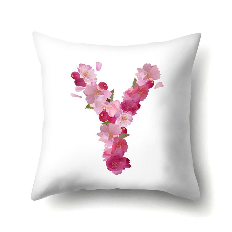 Polyester Kissenbezug Heim Auto Dekoration Druck Kissenbezug 26 Englische Buchstaben Kissenbezug