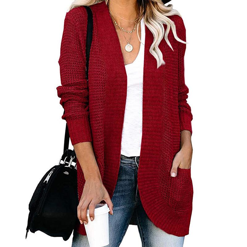 YYFS Women's Fashion Casual Solid Color Print Autumn Winter Long Sleeve Jackets & Coats