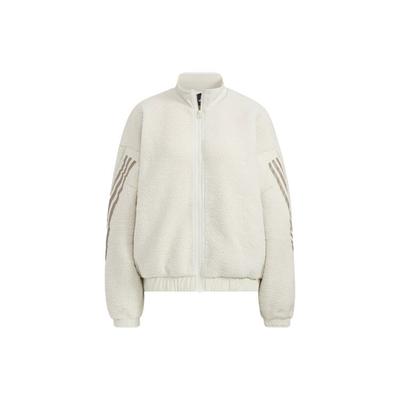 Solid Color Zip Stripe Casual Jacket Women Outerwear Alum-Earth-Brown HM7456