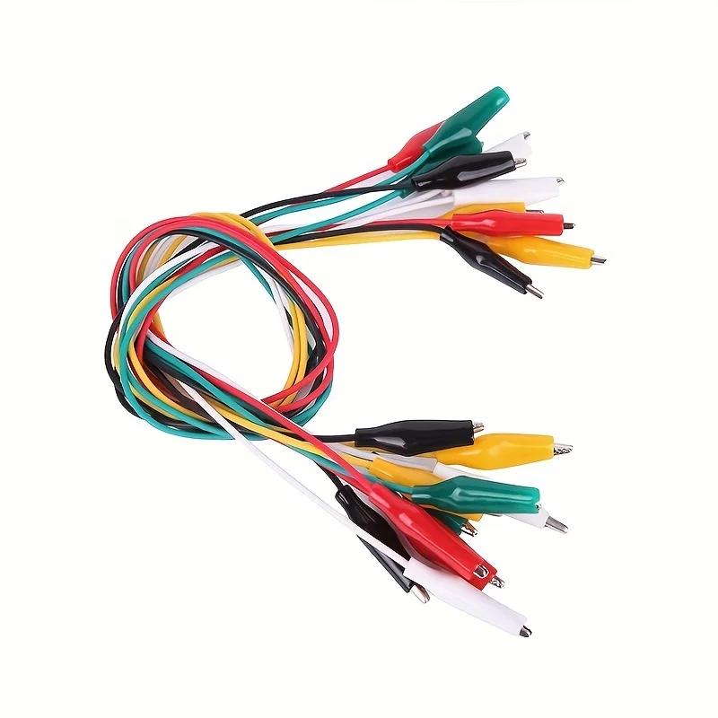 

10 ШТ Затискачі-крокодили Електричні DIY Тестові щупи Крокодили Двосторонні Затискачі типу Roach Тестовий перемичка 46СМ