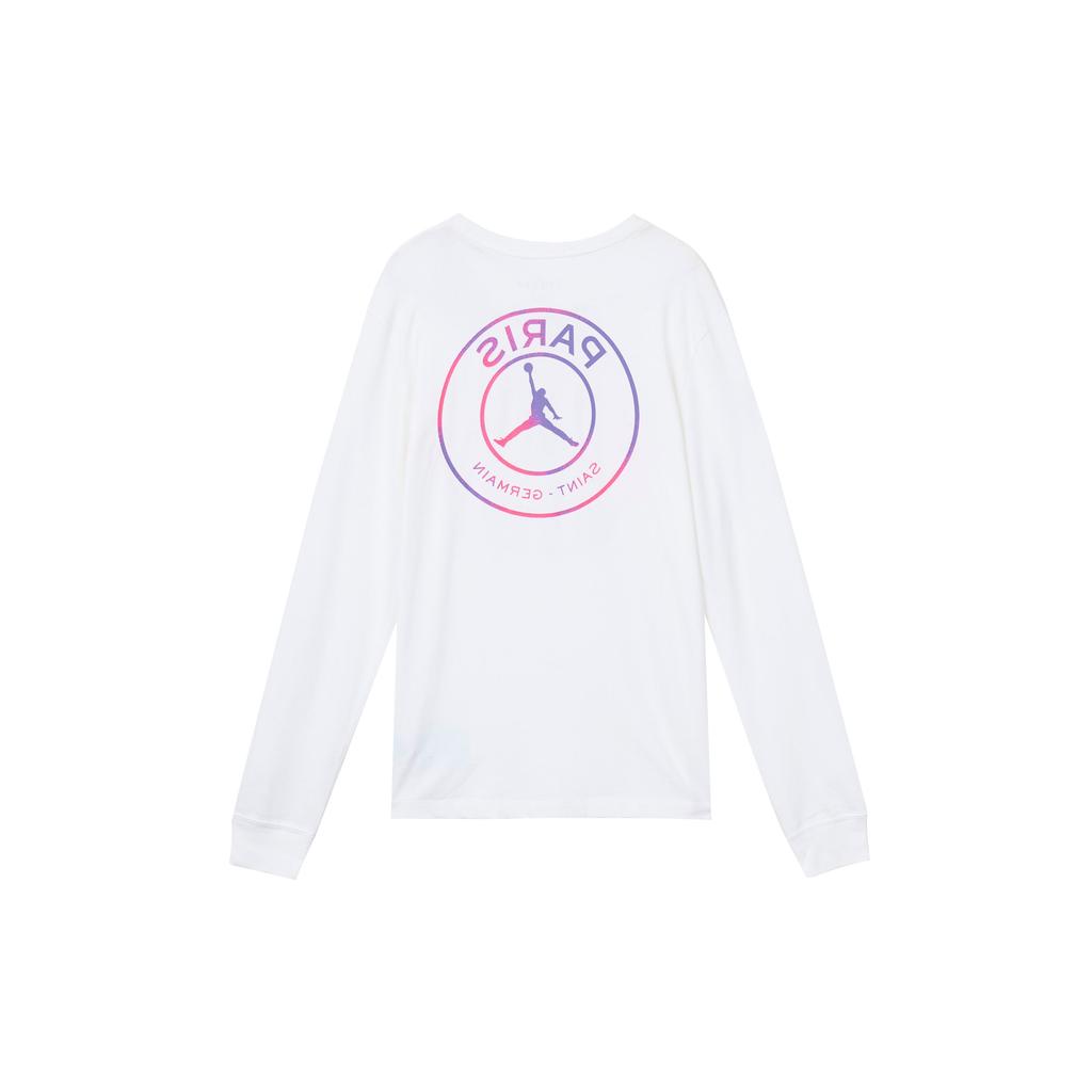 Jordan Paris Saint-Germain Casual Sport Crew Neck Long Sleeve T-Shirt Men Tops White CZ0794-100