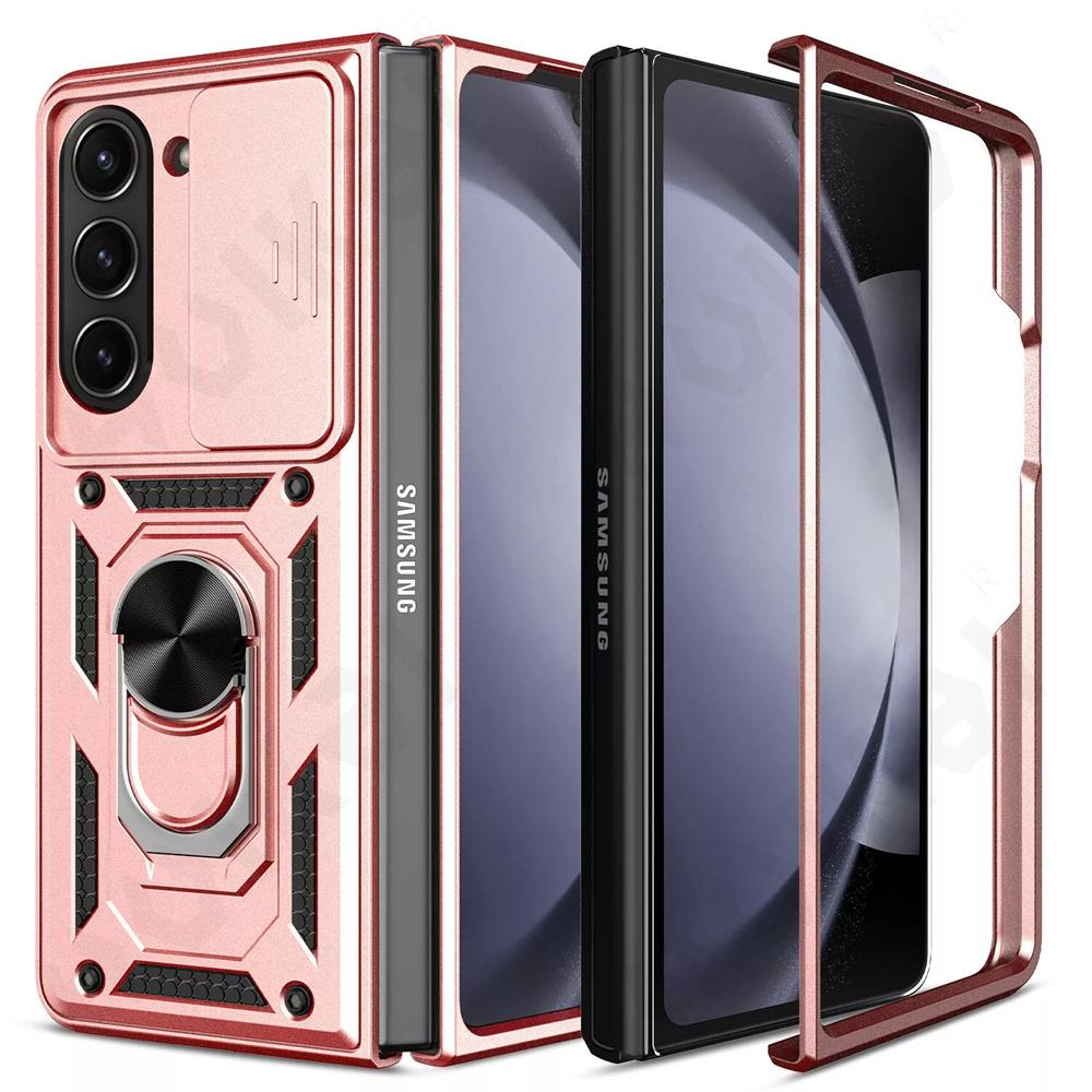 Case for Samsung Galaxy Z Fold 6 5 4 5G Ring Holder Kickstand Camera Protection Bumper Support Magnetic Car Mount Coque Cover