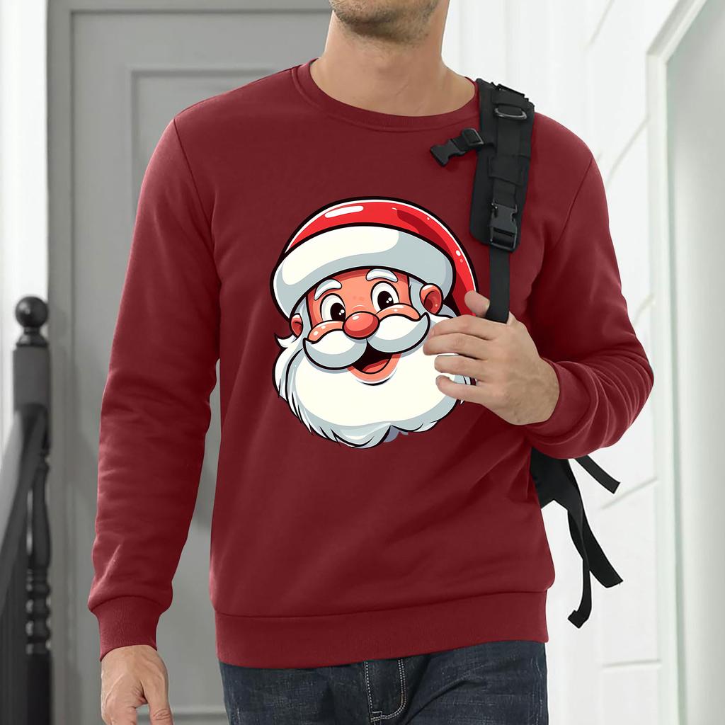 Men Sweatshirt Christmas Shirt Long Sleeve Funny Holdiay Crewneck Xmas Tops