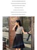 Black Pleated Midi Skirt: Women's A-line Casual Swing for Spring & Autumn - Petite Sizes Available