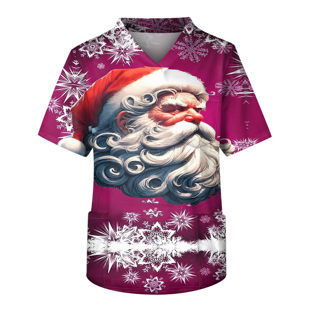 Pánská pracovní halenka s krátkým rukávem a výstřihem do V na hrudi