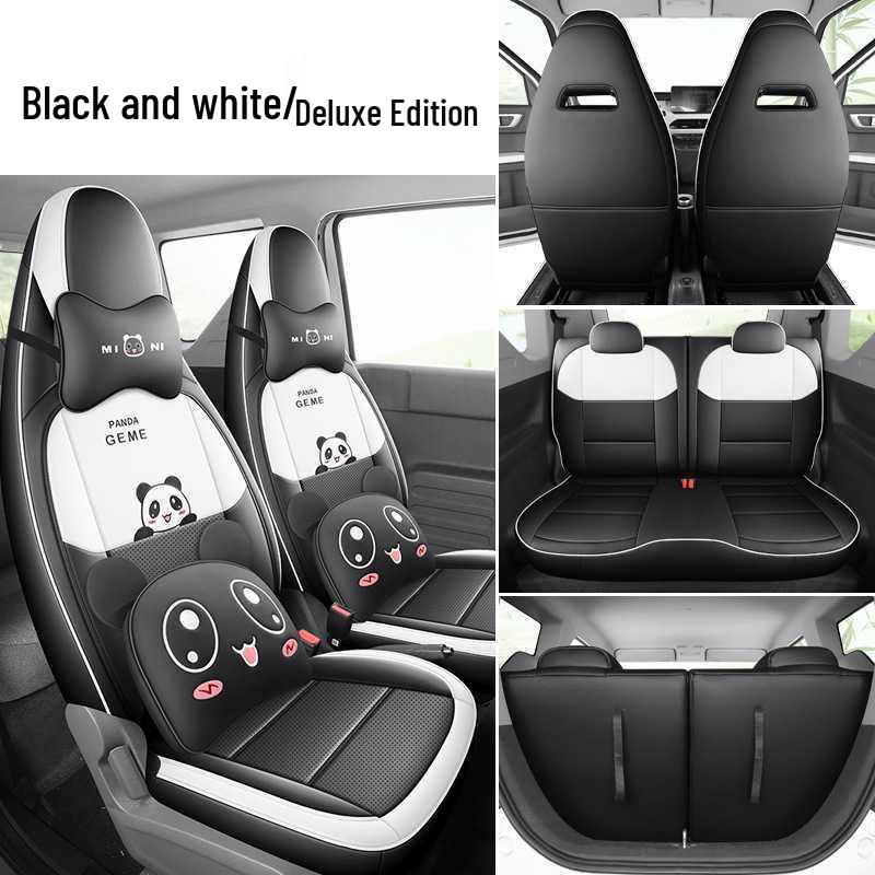 2026 Panda Mini Energetic Bear Car Seat Cover - Full Coverage Cartoon Cushion