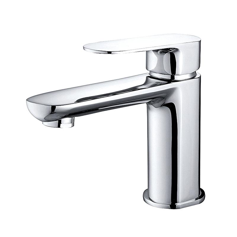 Hot Sale Single Handle Tapware Chrome Finish Tap Sanitaryware Brass Basin Mixer Bathroom Sink Faucet (as the picture,Chrome)