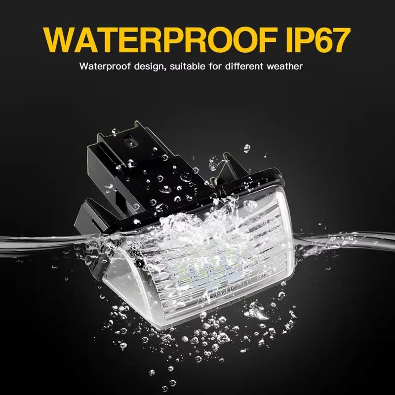 2PCS For Peugeot 206 207 307 308 407 5008 Partner Citroen C3 C4 C5 Xsara Picasso LED Number License Plate Lamp Light