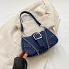 Women Fashion Underarm Bag Y2K Small Chain Bag Canvas Luxury Shoulder Bags Zipper Closure Versatile Dating Bag