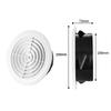 1Pcs Round Adjustable Wall Interior Vent ABS Ventilation Grille Vent Cover 75mm-200mm Air Vent Outlet For Bathrooms Offices