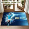 Crystal Velvet Square Rug Custom NameErling Haaland Pattern Non Slip Home Floor Decor Rug
