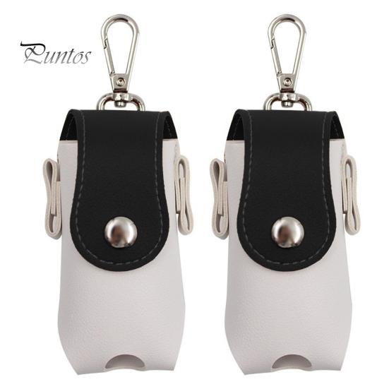 

2шт сумки для м’яча для гольфу Сумка для захисту м’яча для гольфу зі штучної шкіри Підвісний брелок на відкритому повітрі Міні-сумка на пояс для м’ячів для гольфу та футболок чорний