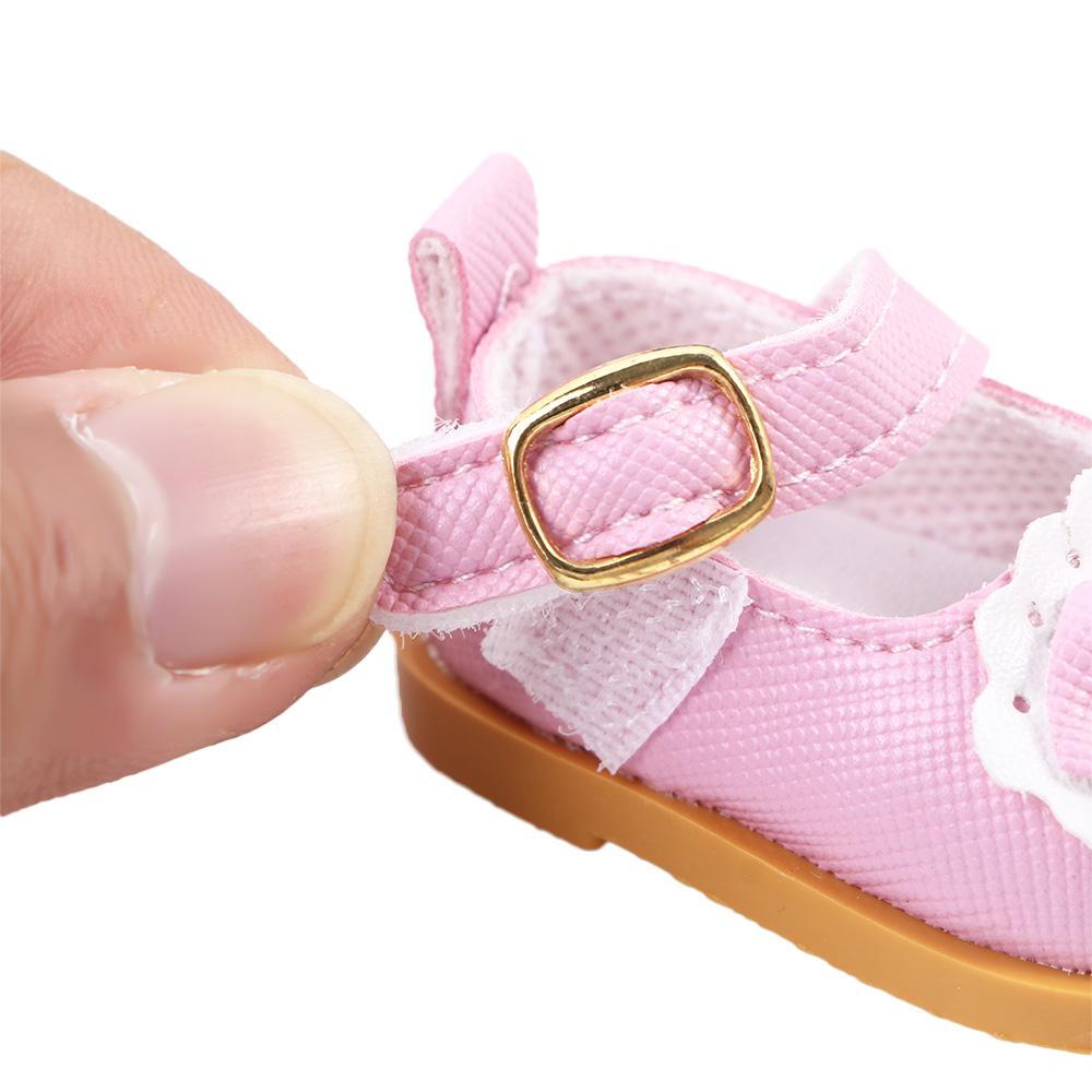 Decorate 14 Inches 5.5cm Cotton Doll Doll Shoes Mini Bow Shoes Doll Casual Shoes Doll Leather Shoes