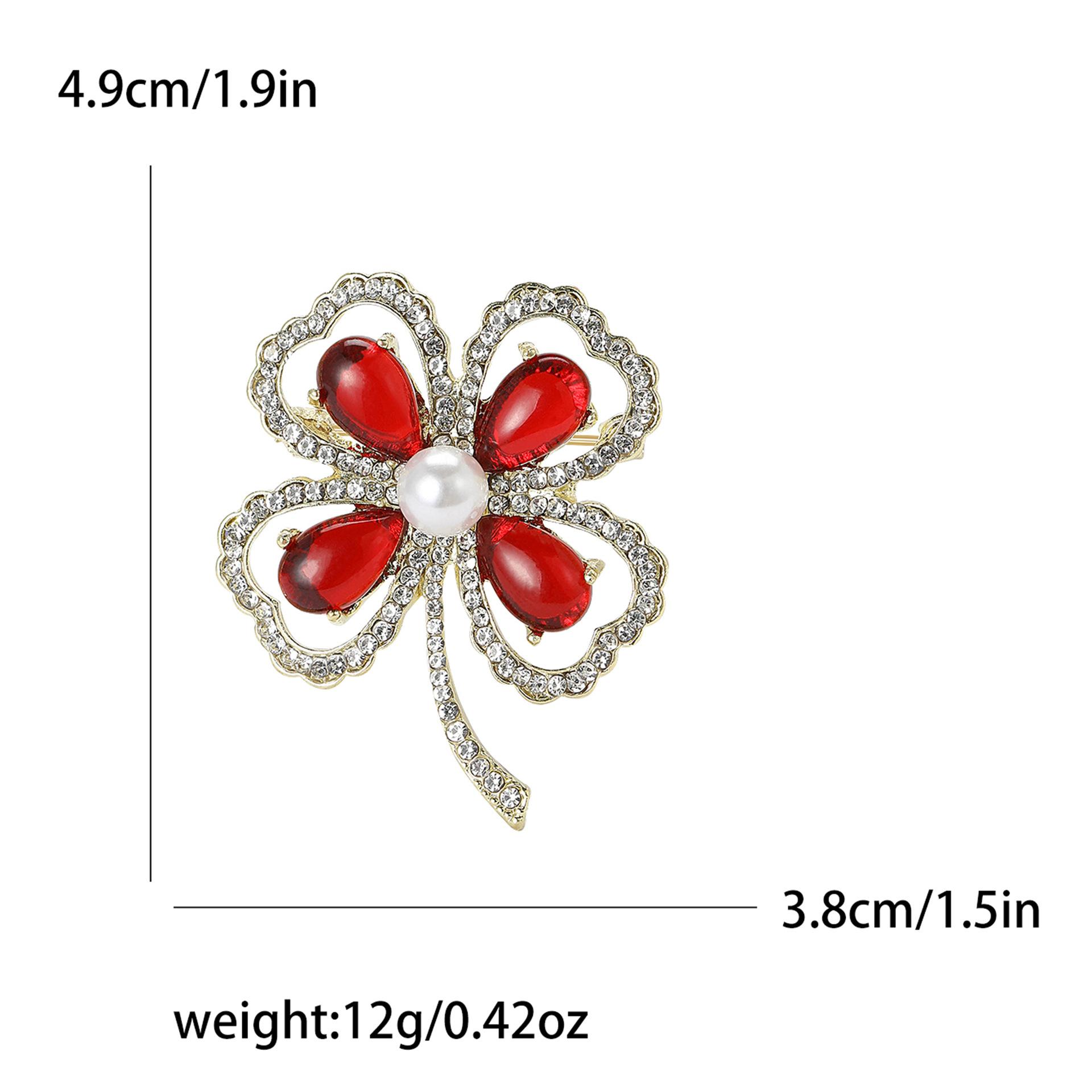 

Высококачественный сплав, изысканный, со стразами, брошь в виде четырехлистного клевера, модная маленькая свежая женская одежда, корсаж, ювелирные изделия, булавка