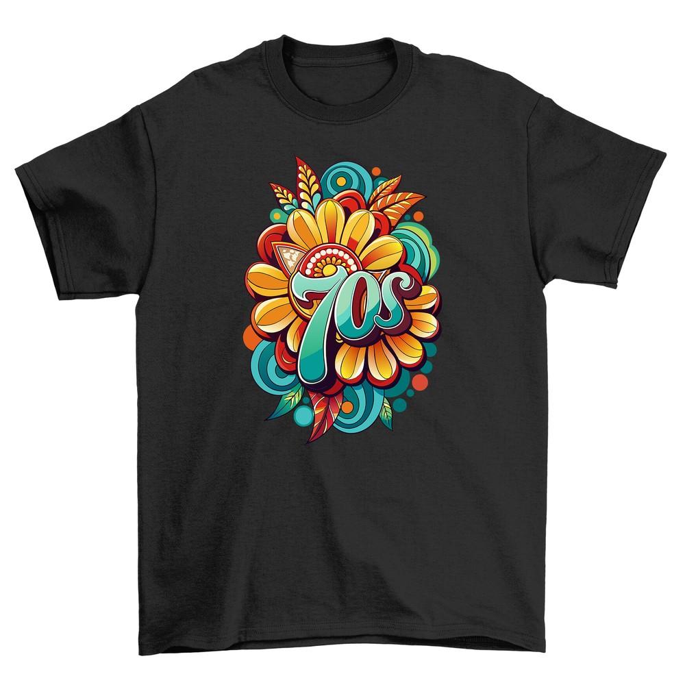 Retro_70 Flower Power T-shirt - Groovy and Hilarious! 100% cotton, Unisex Retro