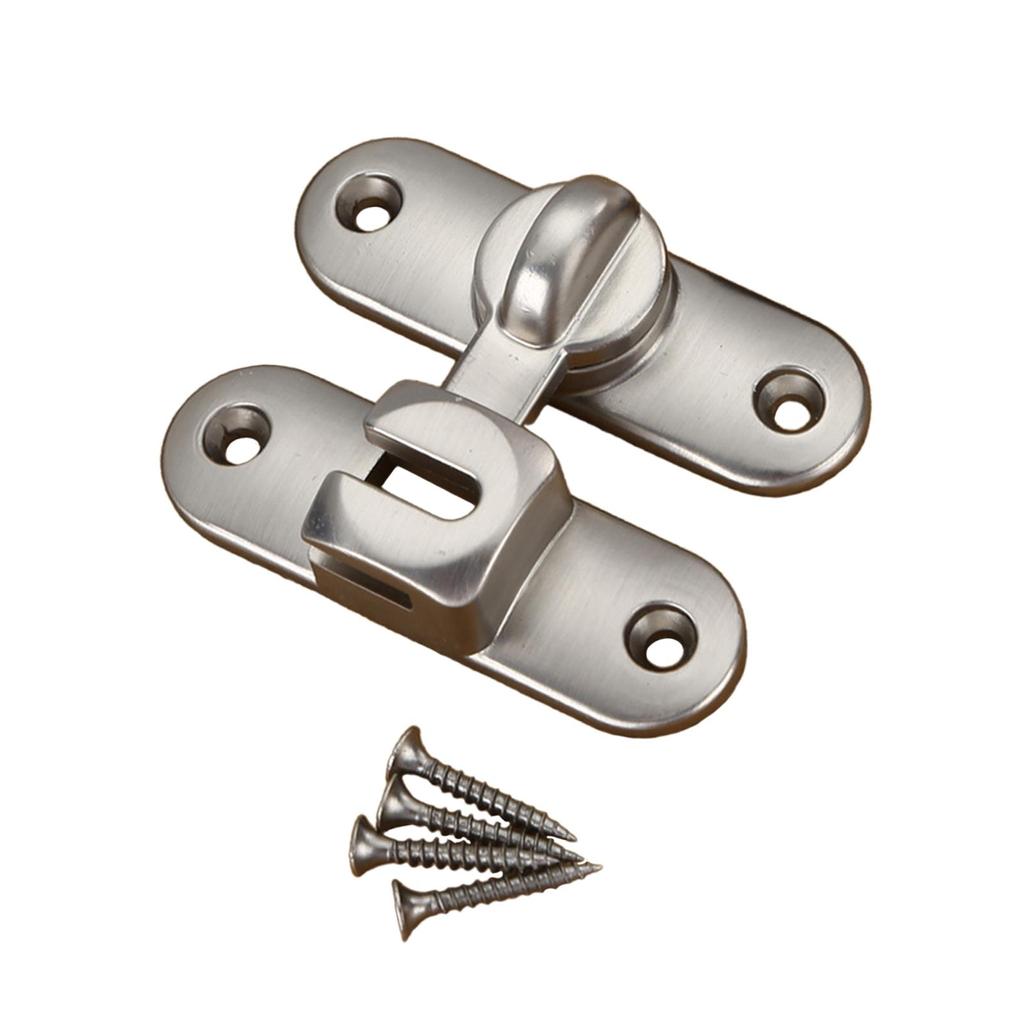 Zinc Alloy Door Lock Lathch Room Door Latch Hardware 90 Degree Locks with Screws for Bedroom Home Security Hotel Garage Bathroom