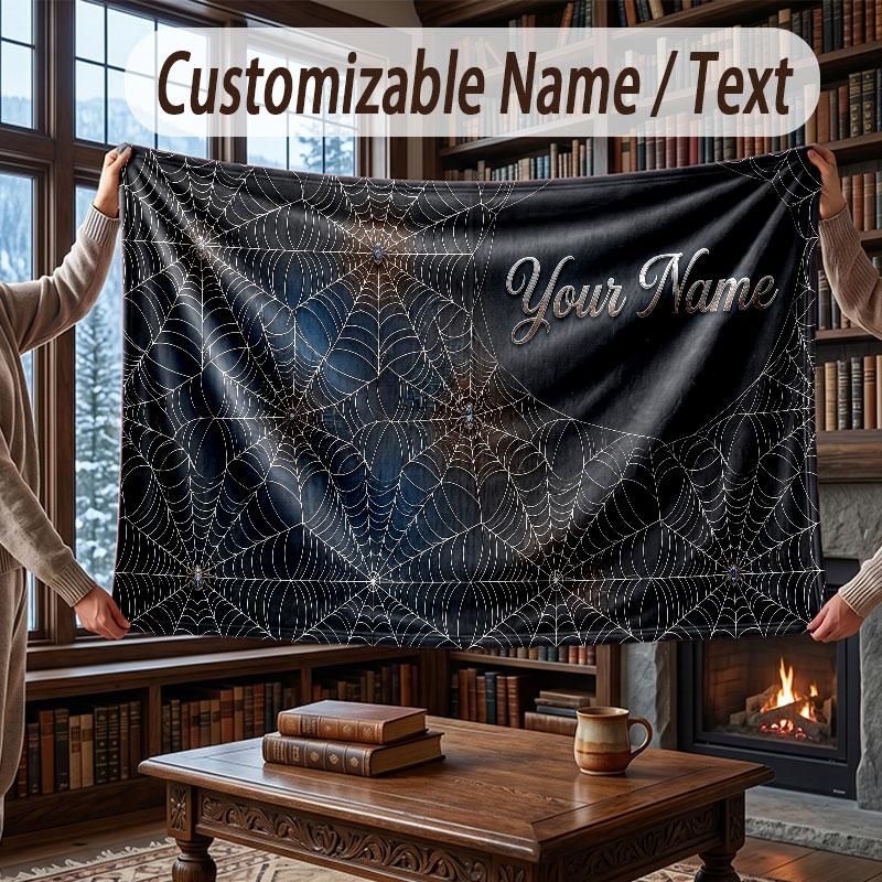 Manta Decorativa com Tema de Arte Personalizada com Nome em Texto Manta Macia e Aconchegante para Casa Sofá Cama