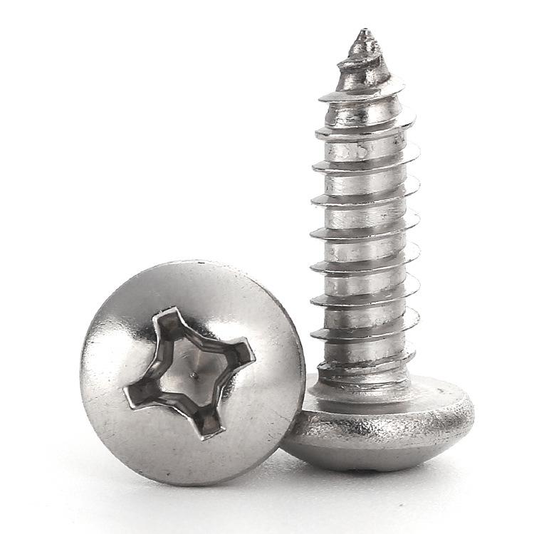 304 Stainless Steel Round & Flat Head Phillips Self-Tapping Screws