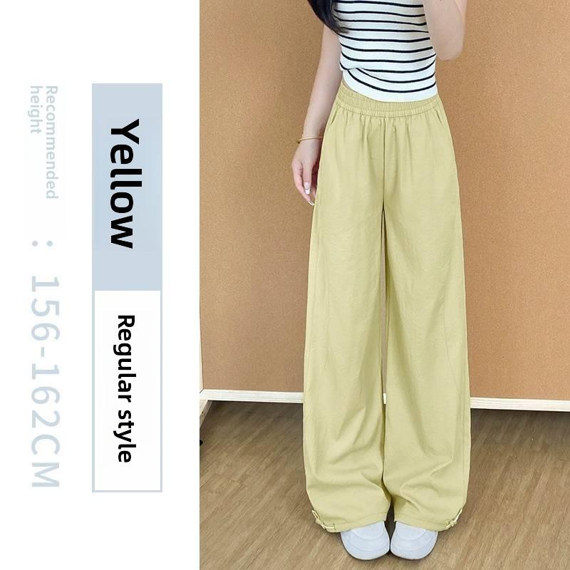 American Style Work Pants For Women With High Waist Loose Fit Breathable Fabric For Casual Daily Wear