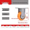 Peking University Heavy Duty PU Swivel Casters - 4/5/6/8 Inch with Brake, Wear-Resistant Wheel for Trolley or Shelf