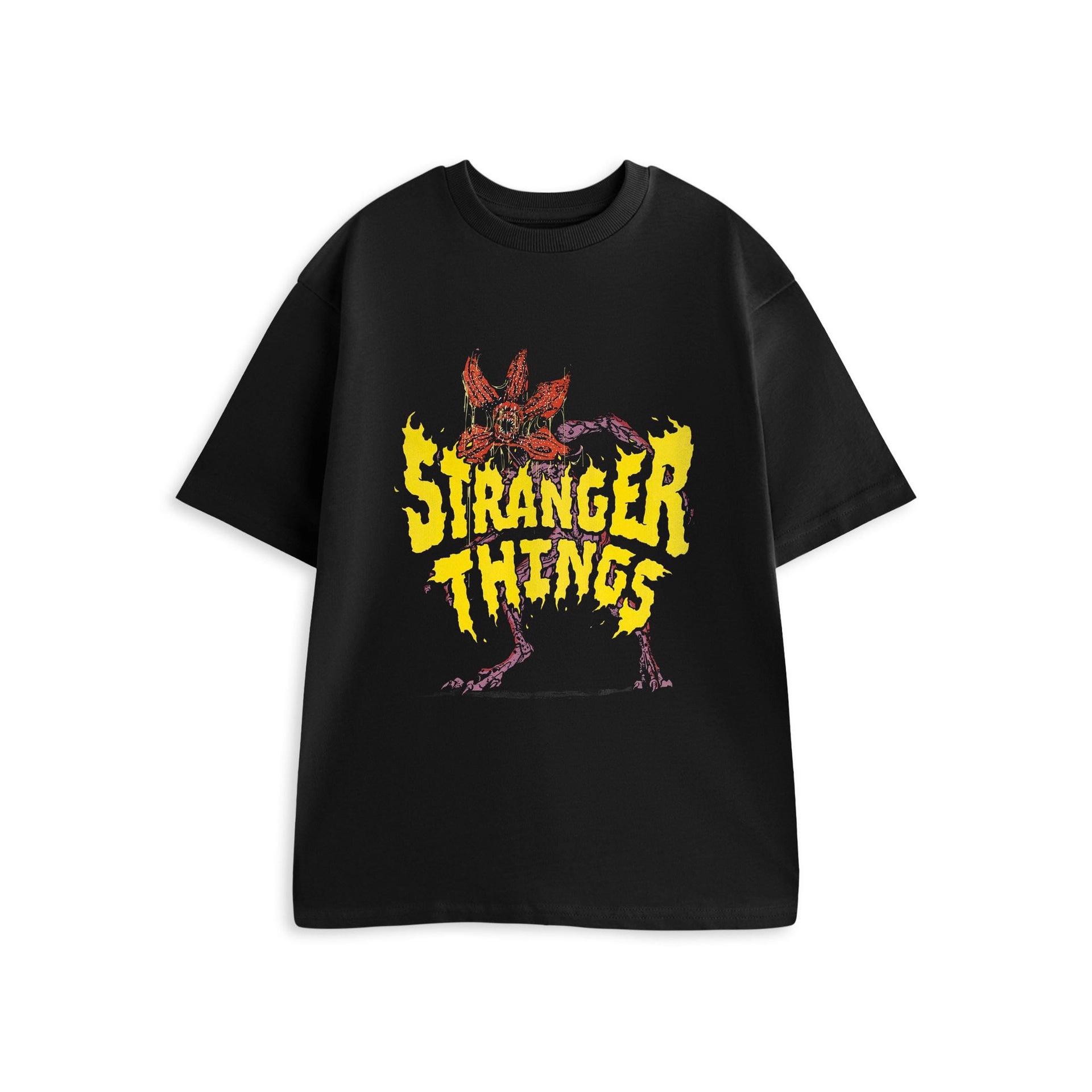 Футболка с коротким рукавом Черная Демогоргон из Stranger Things XXXL