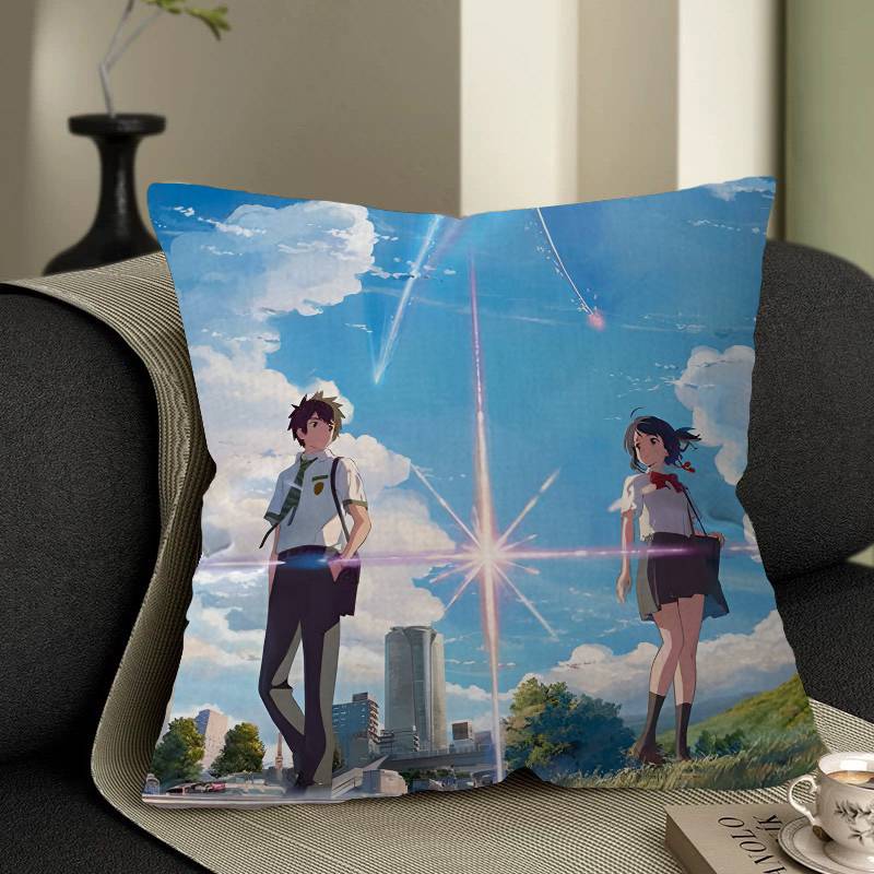 Movie Your Name Pillow Anime Pillow Sofa Bed Head Pillow Cover Cushion Cover 45x45 Cm Fashion