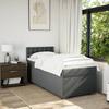 Vidaxl Kontinentalbett Mit Matratze, Dunkelgrauer Stoff 90X190 Cm