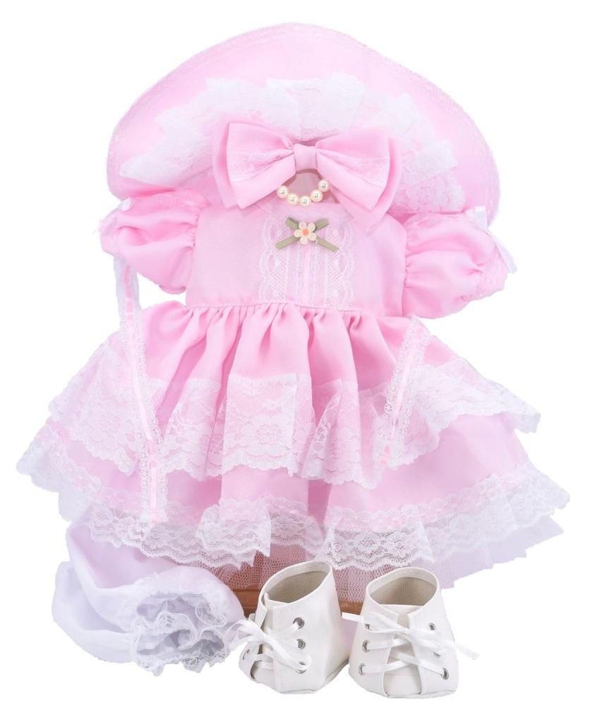 Teddy Bear Mail Order Alice Linabelle Costume with Baby No Size Small Dress-Up Bonnet, Pink, Body,