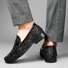 Fashion New High-end Wooden Sole Business Leather Shoes Wine Red Low Heeled Loafers Genuine Leather Fashion Show Designer Wedding Shoes