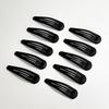 10pcs of simple black hair clips for women, ideal for fixing bangs and backcombing.