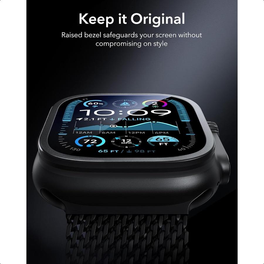 Armorite Screen Protector for Apple Watch Ultra 2 Ultra 49mm Military Grade Protection Tempered Glass Film with Aluminum Alloy