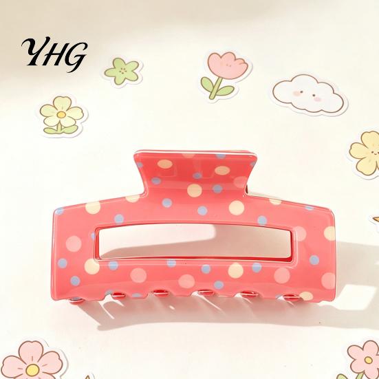 Decorative Hair Pins for Travel Colorful Polka Dot Claw Clip Women, Sweet Macaron Style Non-slip Shark Trendy Accessories Women Gripper Thick