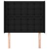 VidaXL Headboard with Ears Black 103x16x118-128 Cm Fabric3120006