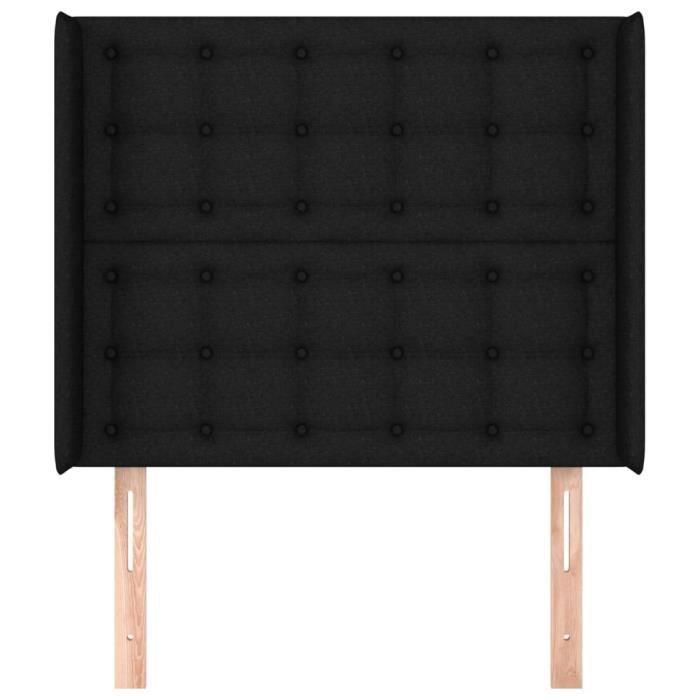 VidaXL Headboard with Ears Black 103x16x118-128 Cm Fabric3120006