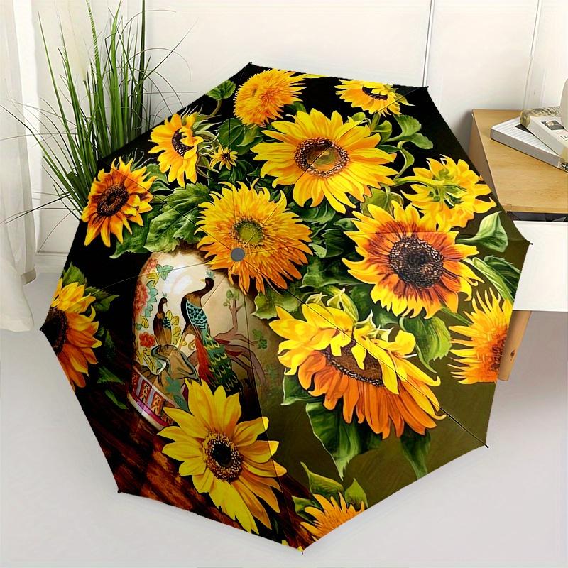 

Peacock, Chinese Theme 8 Bone Hand Automatic Folding Umbrella, Compact and Portable Design, A Perfect Gift for Birthday, Christmas or Busine