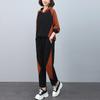 Women's 2024 Color Block Two-Piece Casual Slimming Set - Stylish, Age-Reducing Sweatshirt & Pants