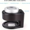 60X Coin Magnifier,Rechargeable 6 LED Metal Magnifier Glasses,USB Dual Power Portable Loupe For Jewelry Coin Stamp Textile Checking