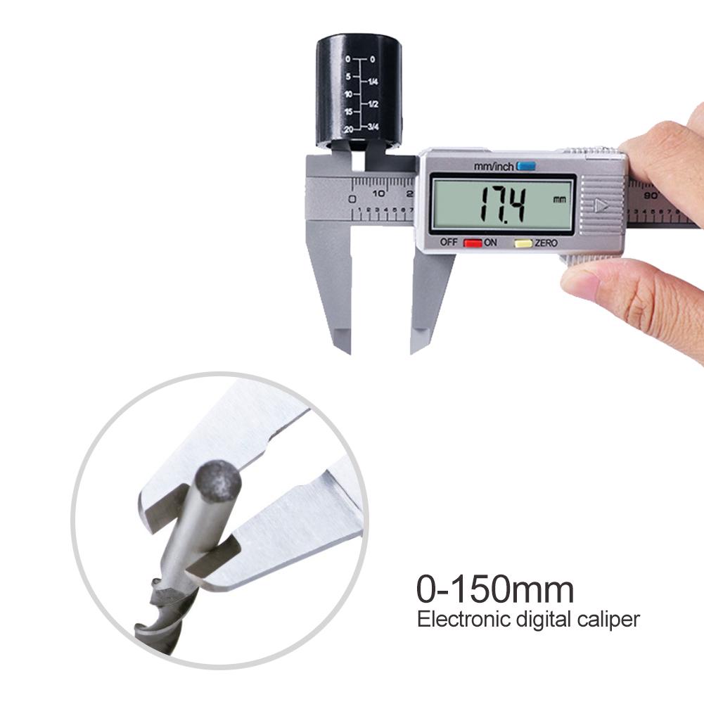 Multi-functional 0-150mm LCD Digital Depth Portable Ruler Classic Texture Electronic Vernier Calipers Gauge Micrometer